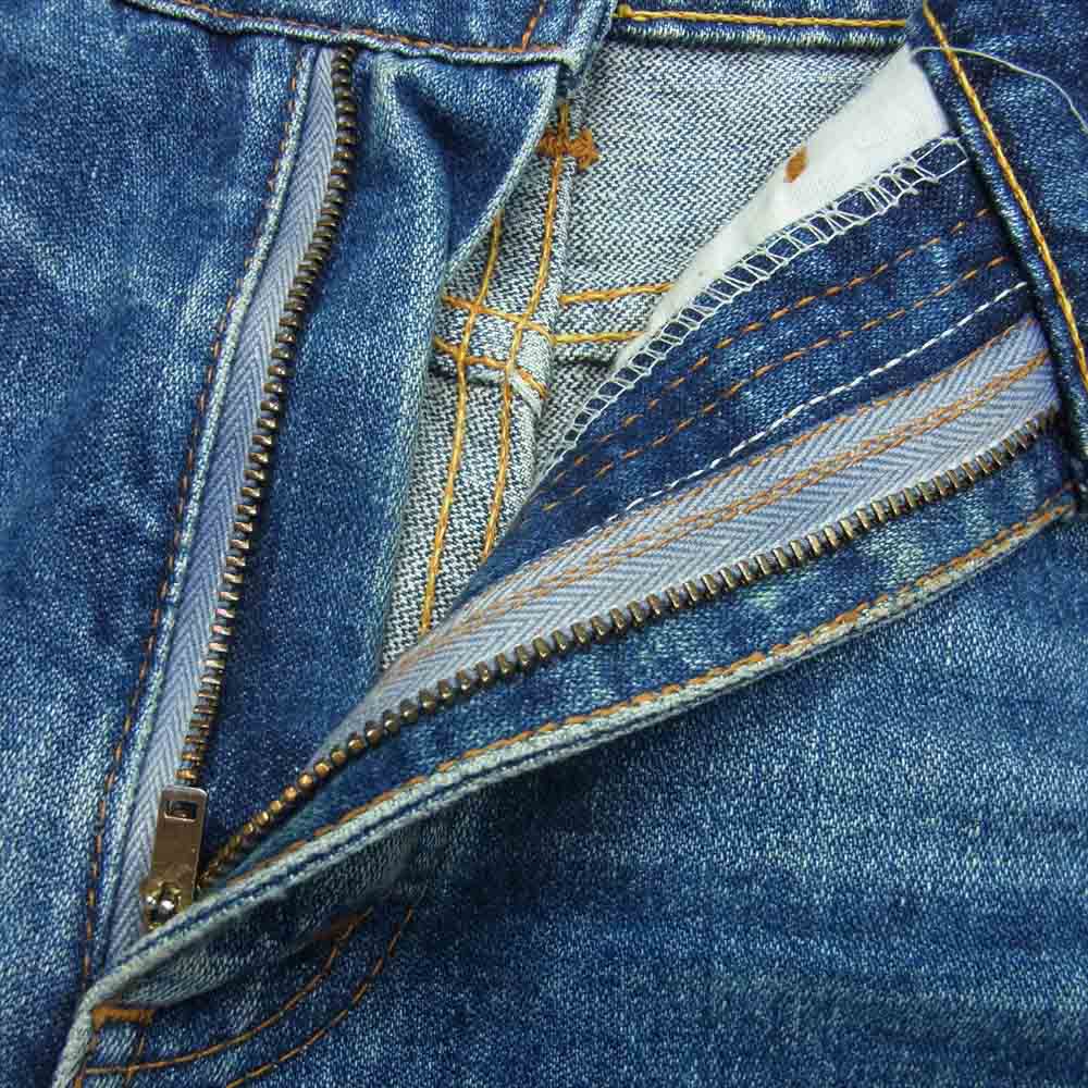 Levi's リーバイス ヴィンテージ オリジナル ジップフライ オレンジタブ 刻印無し デニム パンツ インディゴブルー系 W32 L46【中古】