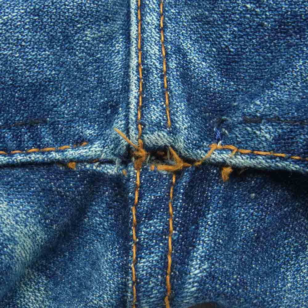 Levi's リーバイス ヴィンテージ オリジナル ジップフライ オレンジタブ 刻印無し デニム パンツ インディゴブルー系 W32 L46【中古】