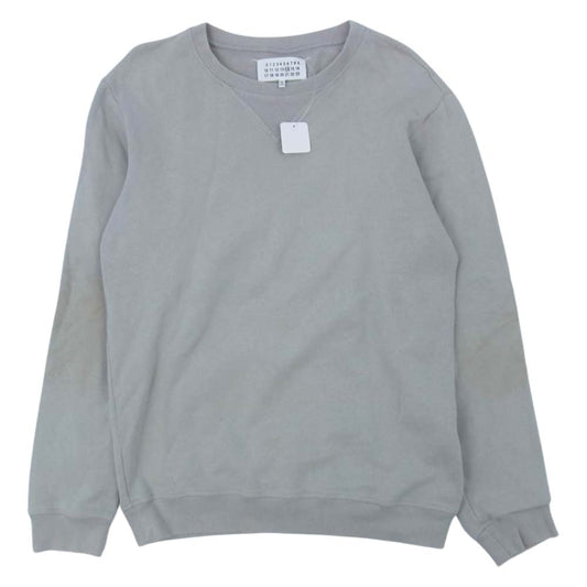 MAISON MARGIELA メゾンマルジェラ 14ライン 国内正規品 S50GU001 S25191 レザーエルボーパッチ クルーネック スウェット グレー系 44【中古】