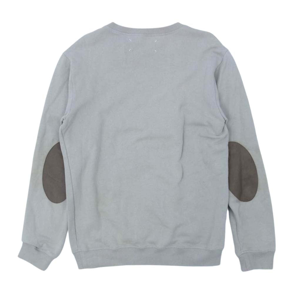 MAISON MARGIELA メゾンマルジェラ 14ライン 国内正規品 S50GU001 S25191 レザーエルボーパッチ クルーネック スウェット グレー系 44【中古】