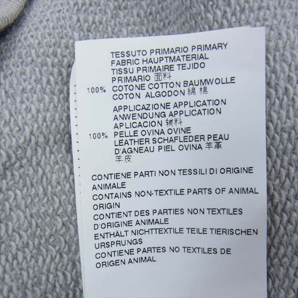 MAISON MARGIELA メゾンマルジェラ 14ライン 国内正規品 S50GU001 S25191 レザーエルボーパッチ クルーネック スウェット グレー系 44【中古】