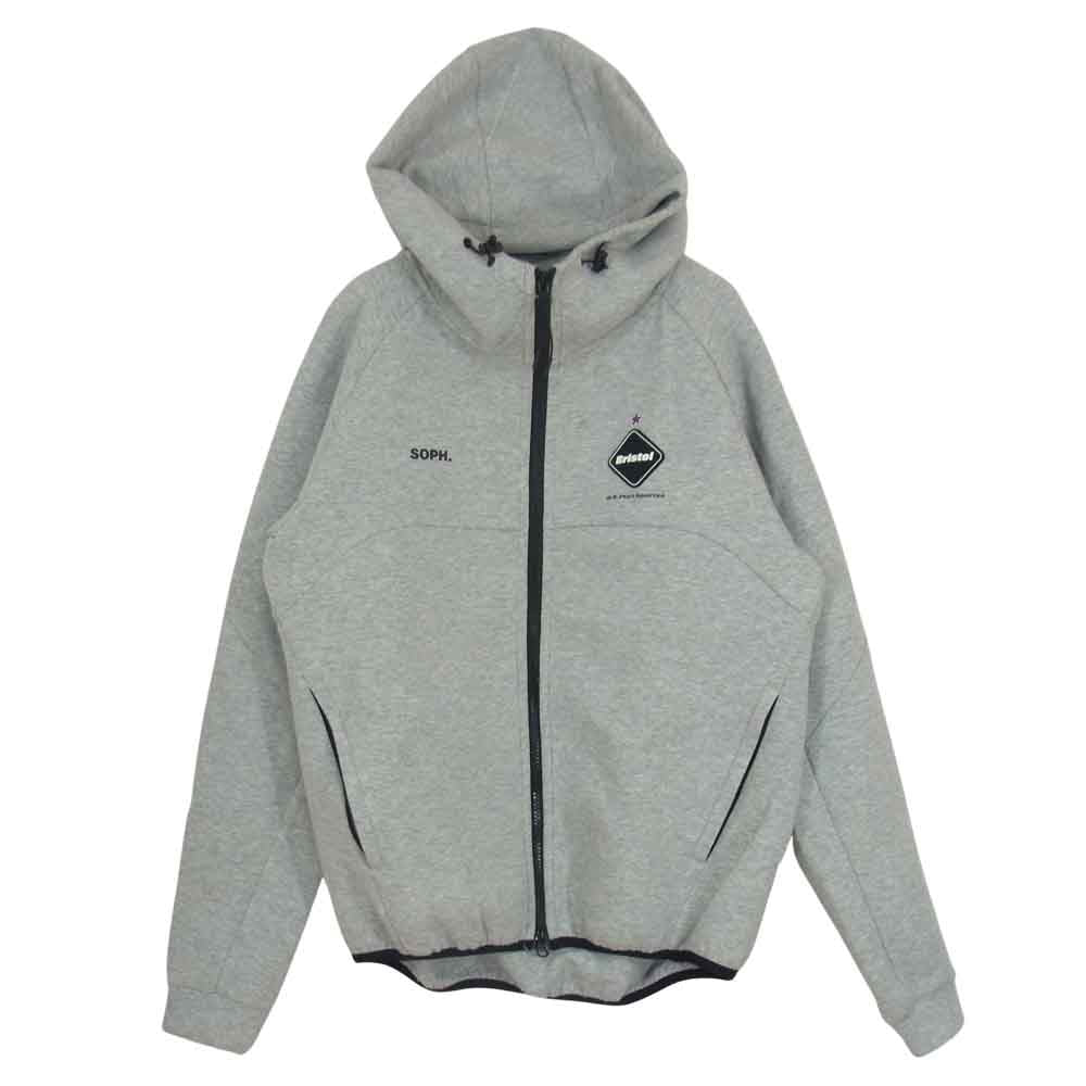 F.C.R.B. エフシーアールビー 18SS FCRB-180025 VENTILATION HOODY ベンチレーション フーディ― ジップアップ パーカー グレー系 S【中古】