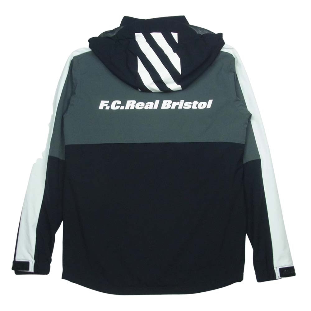 F.C.R.B. エフシーアールビー 17AW FCRB-178000 WARM UP JACKET ウォームアップ ナイロン ジャケット ブラック系 グレー系 S【中古】