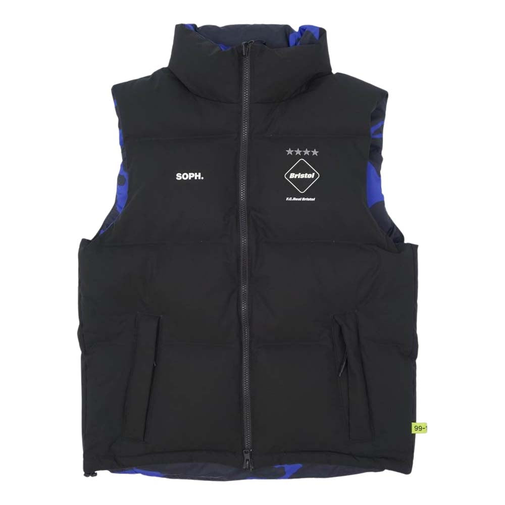 F.C.R.B. エフシーアールビー 18AW FCRB-189047 REVERSIBLE DOWN VEST リバーシブル ダウン ベスト ブラック系 S【中古】