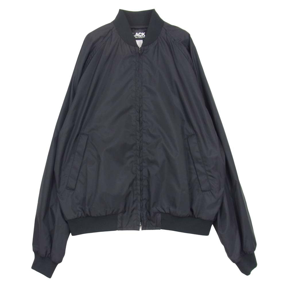 BLACK COMME des GARCONS ブラックコムデギャルソン 1S-J101 × NIKE ナイキ SWOOSH NYLON STADIUM JKT スウッシュ ナイロン スタジアム ジャケット ブルゾン ブラック系 L【中古】