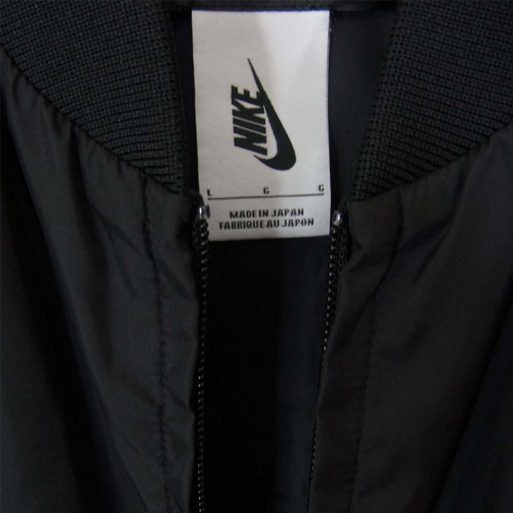 BLACK COMME des GARCONS ブラックコムデギャルソン 1S-J101 × NIKE ナイキ SWOOSH NYLON STADIUM JKT スウッシュ ナイロン スタジアム ジャケット ブルゾン ブラック系 L【中古】