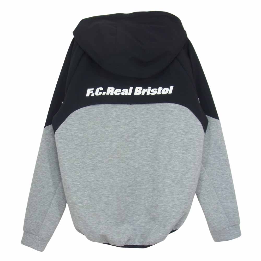 F.C.R.B. エフシーアールビー 19SS FCRB-190019 VENTILATION HOODY ベンチレーション フーディ― ジップアップ パーカー ブラック系 グレー系 S【中古】