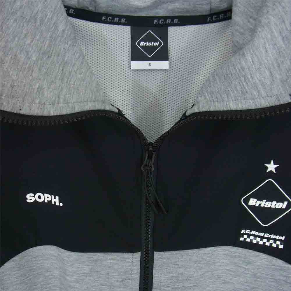 F.C.R.B. エフシーアールビー 19SS FCRB-190019 VENTILATION HOODY ベンチレーション フーディ― ジップアップ パーカー ブラック系 グレー系 S【中古】