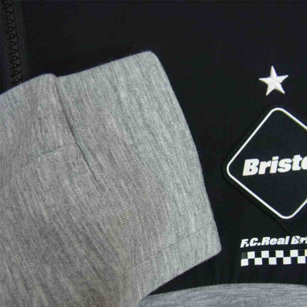 F.C.R.B. エフシーアールビー 19SS FCRB-190019 VENTILATION HOODY ベンチレーション フーディ― ジップアップ パーカー ブラック系 グレー系 S【中古】