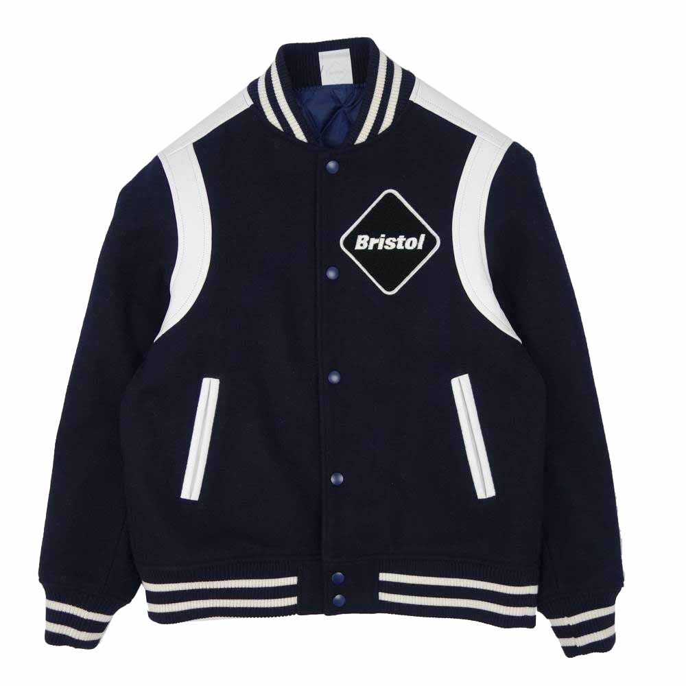 F.C.R.B. エフシーアールビー 16AW FCRB-167052 ARCH STAR STADIUM BLOUSON アーチ スター スタジアム ブルゾン ジャケット スタジャン ダークネイビー系 S【中古】