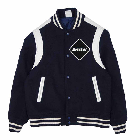 F.C.R.B. エフシーアールビー 16AW FCRB-167052 ARCH STAR STADIUM BLOUSON アーチ スター スタジアム ブルゾン ジャケット スタジャン ダークネイビー系 S【中古】