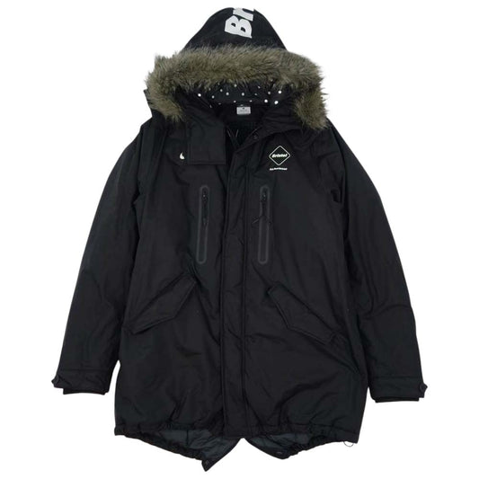 F.C.R.B. エフシーアールビー 789531-010 × NIKE ナイキ STORM FIT BIG SWOOSH BENCH COAT ビッグスウッシュロゴ 中綿 ベンチ コート ブラック系 S【中古】