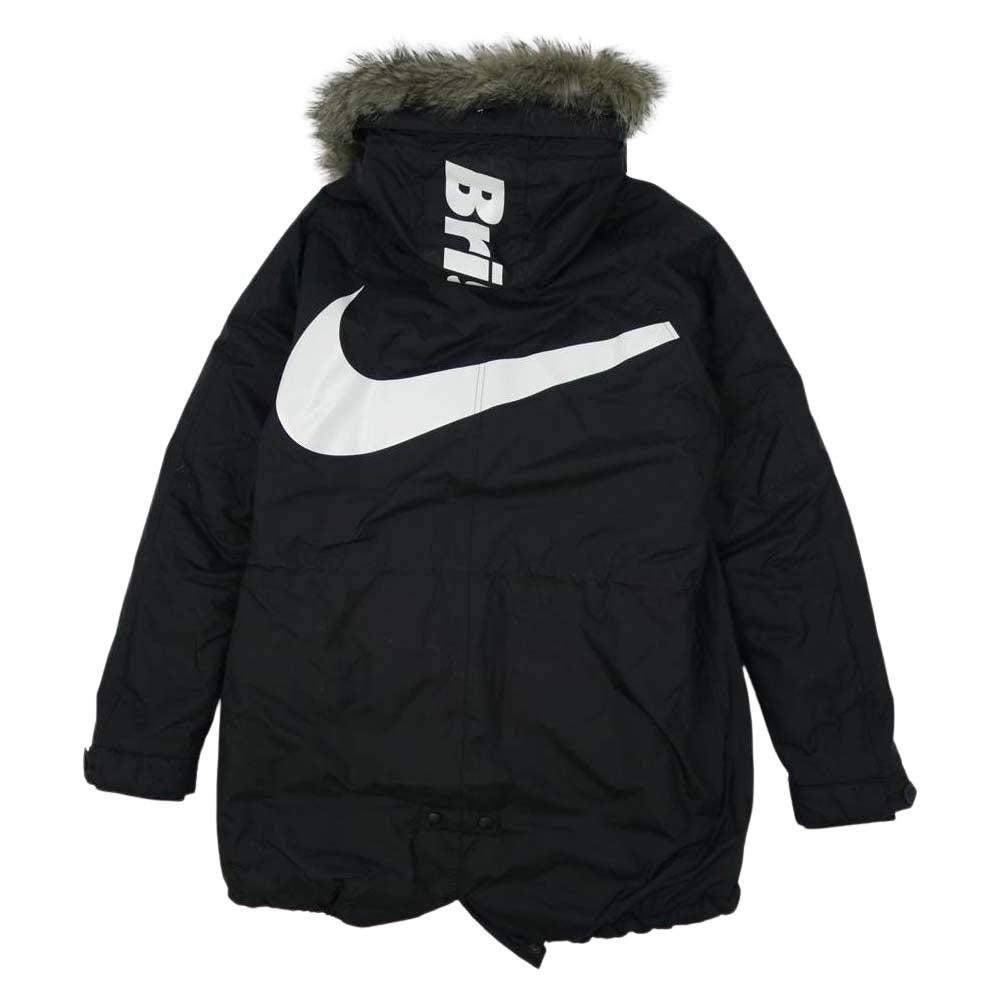F.C.R.B. エフシーアールビー 789531-010 × NIKE ナイキ STORM FIT BIG SWOOSH BENCH COAT ビッグスウッシュロゴ 中綿 ベンチ コート ブラック系 S【中古】