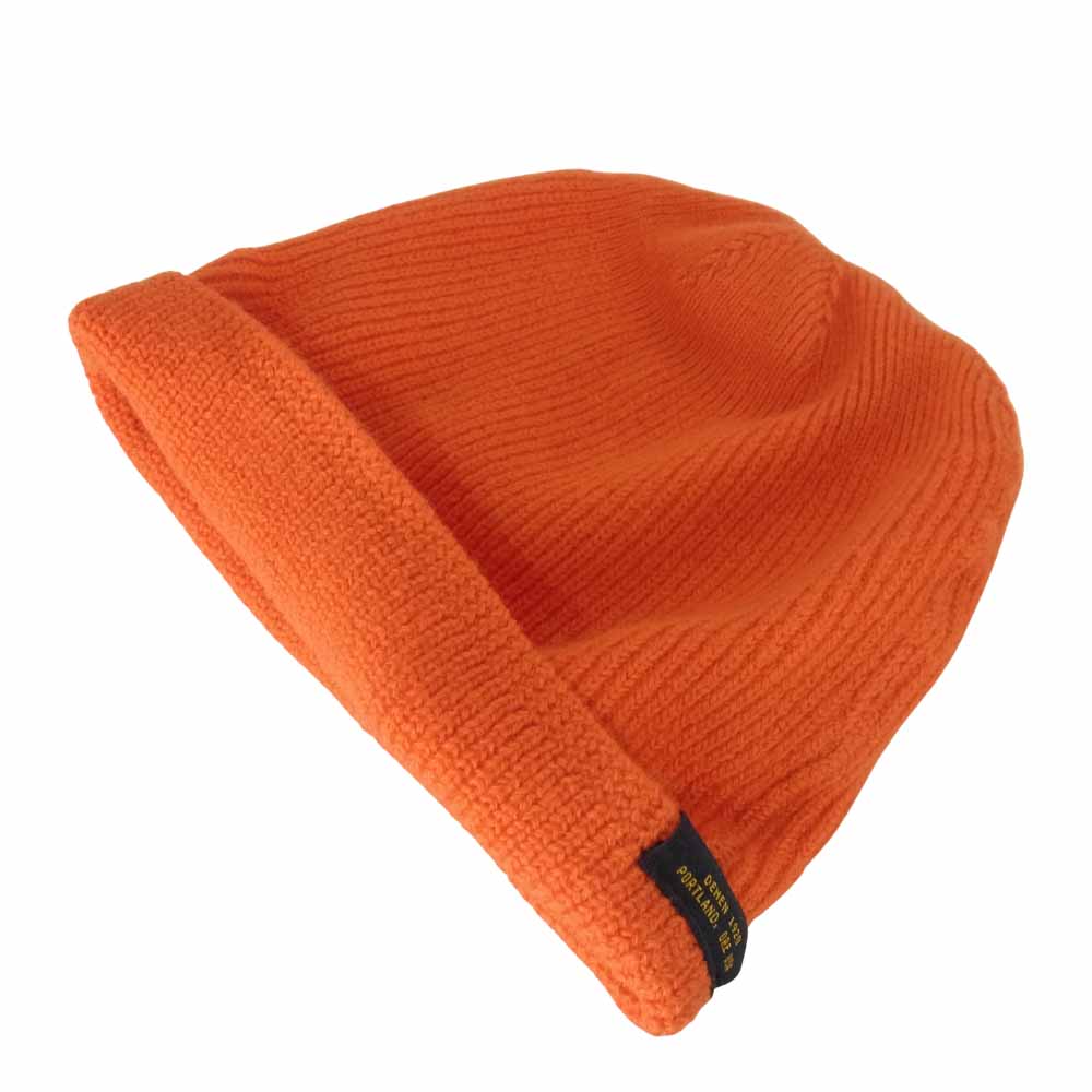 USA製 Wool Knit Watch Cap ウール ニット ウォッチ キャップ ビーニー オレンジ系【中古】