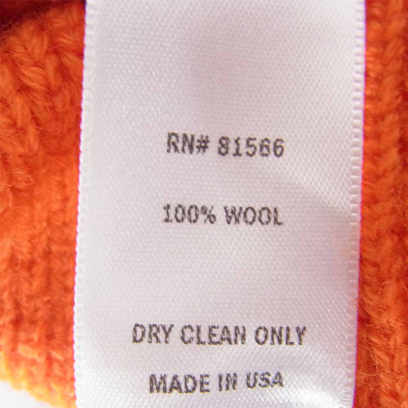 USA製 Wool Knit Watch Cap ウール ニット ウォッチ キャップ ビーニー オレンジ系【中古】
