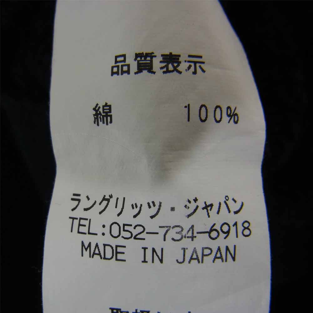 LANGLITZ LEATHERS ラングリッツレザーズ ロゴ プリント フルジップ スウェット ブラック系 L【中古】