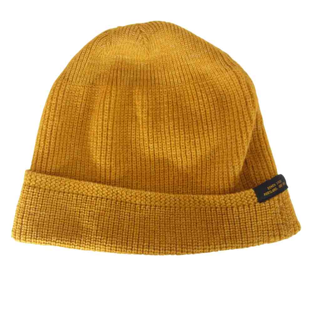 USA製 Wool Knit Watch Cap Old Gold ウール ニット ウォッチ キャップ ビーニー イエロー系【中古】
