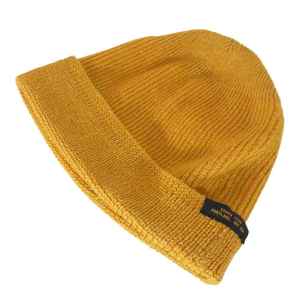 USA製 Wool Knit Watch Cap Old Gold ウール ニット ウォッチ キャップ ビーニー イエロー系【中古】
