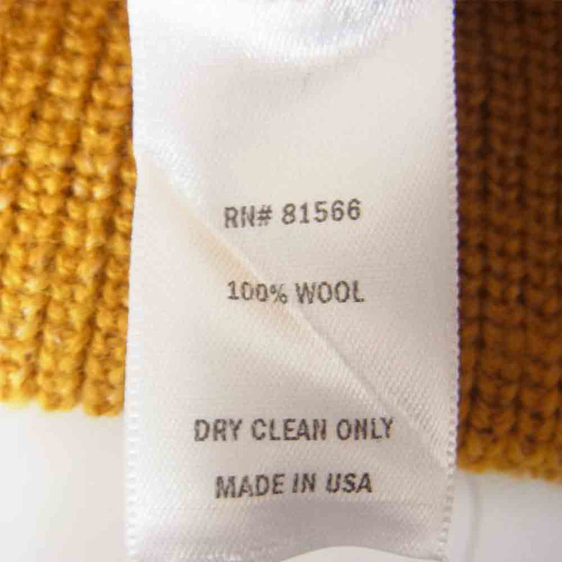 USA製 Wool Knit Watch Cap Old Gold ウール ニット ウォッチ キャップ ビーニー イエロー系【中古】