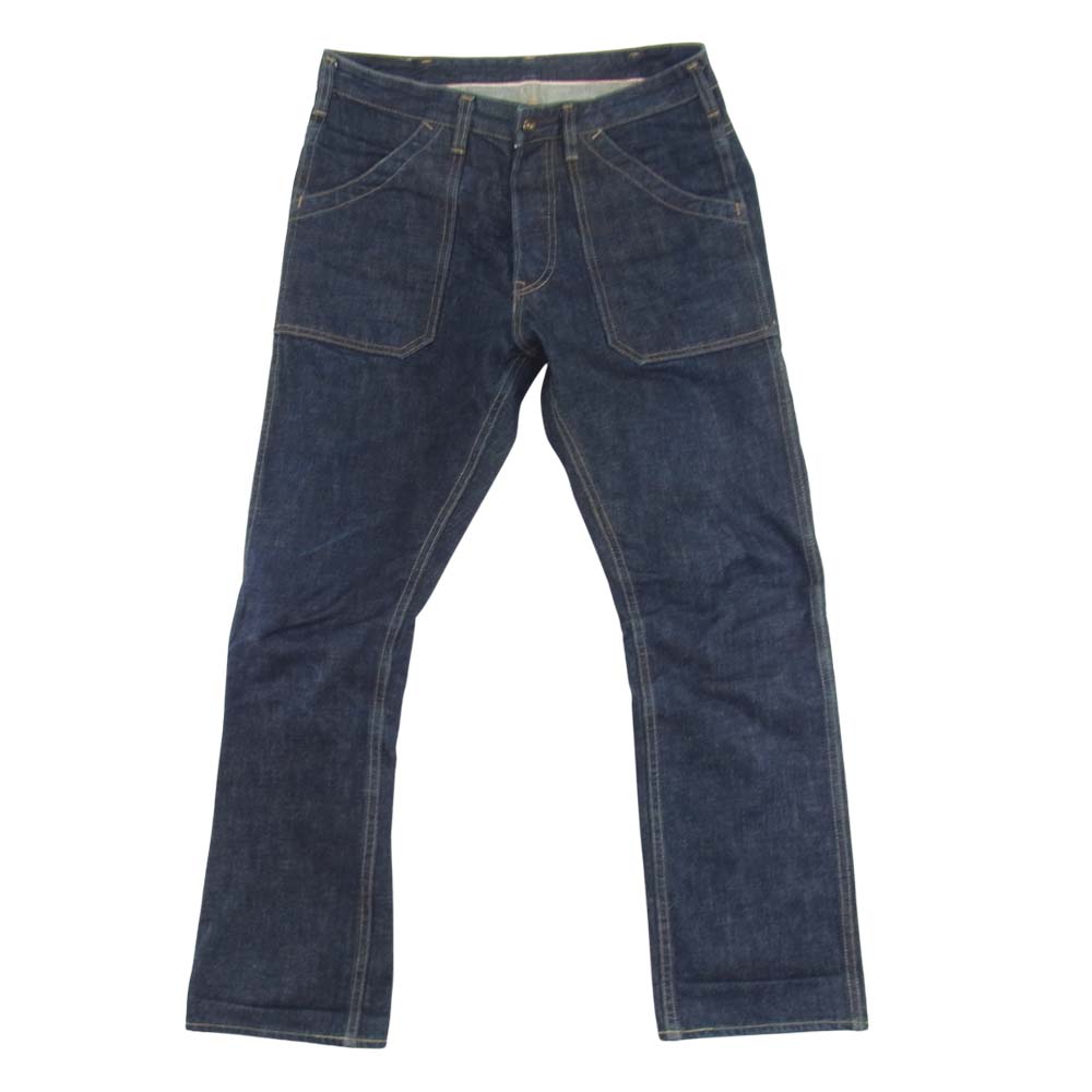 シップジョン USA製 guthrie work jeans ガスリー ワーク ジーンズ 15oz デニム インディゴブルー系 33【中古】