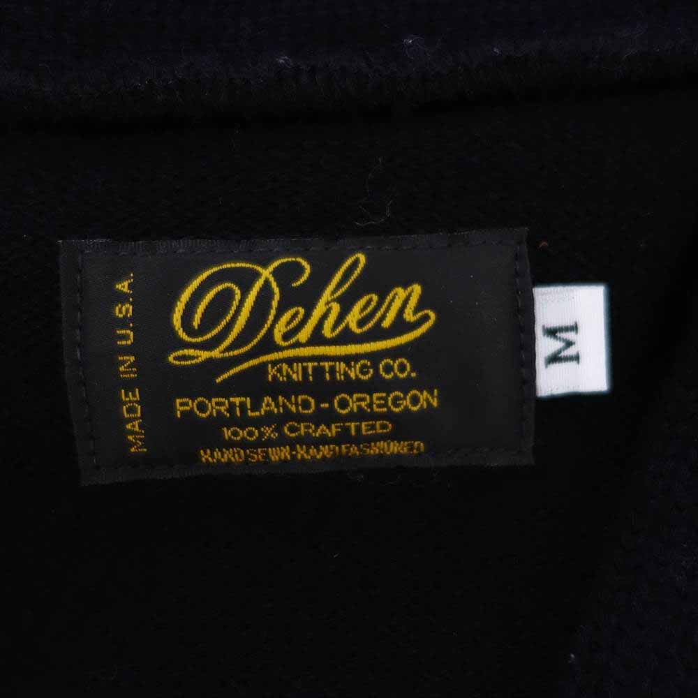 ディーエン Varsity Cardigan バーシティ ワッペン レタード カーディガン ブラック系 M【中古】