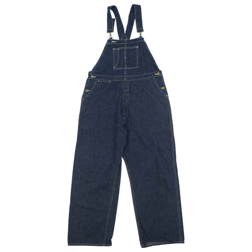 The REAL McCOY'S ザリアルマッコイズ JOE McCOY 8hour union DENIM OVER ALLS デニム オーバーオール インディゴブルー系 32【中古】