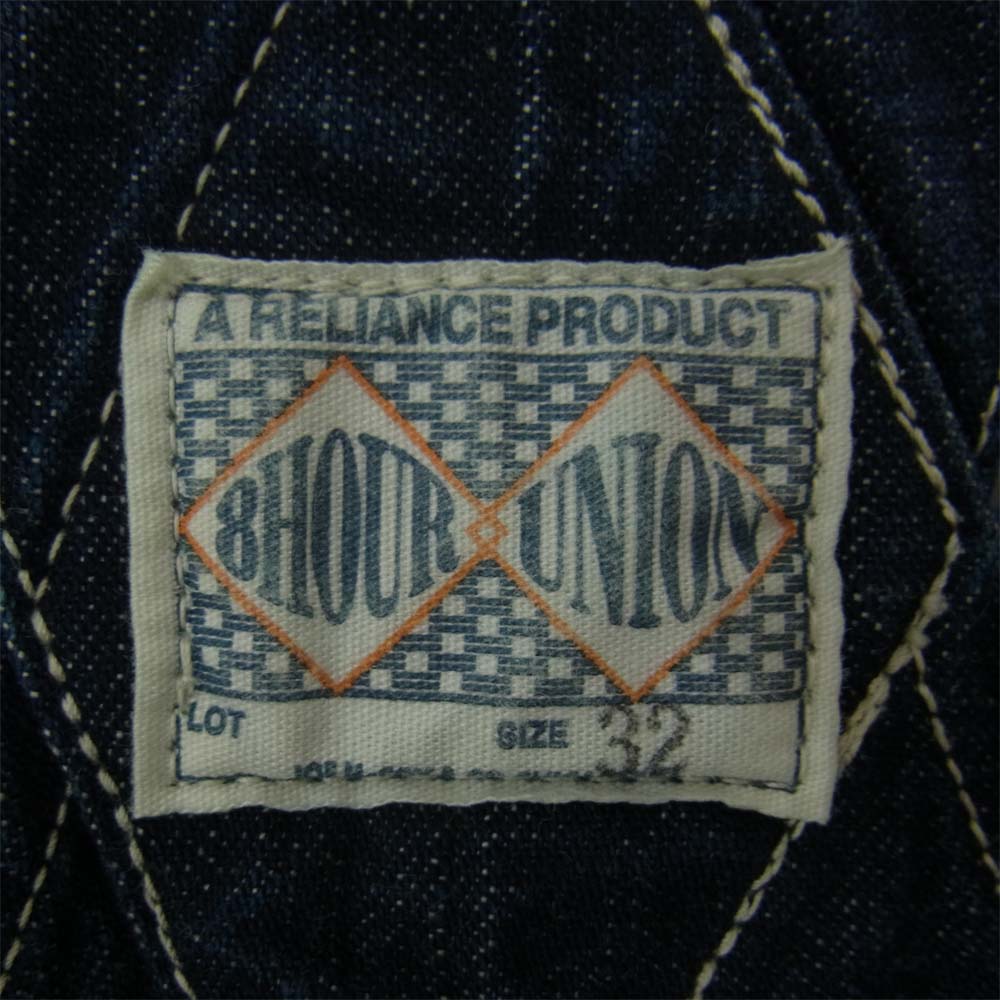 The REAL McCOY'S ザリアルマッコイズ JOE McCOY 8hour union DENIM OVER ALLS デニム オーバーオール インディゴブルー系 32【中古】