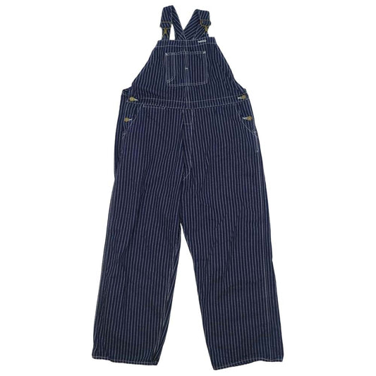 The REAL McCOY'S ザリアルマッコイズ JOE McCOY 8hour union ウォバッシュ ストライプ オーバーオール ネイビー系 32【中古】