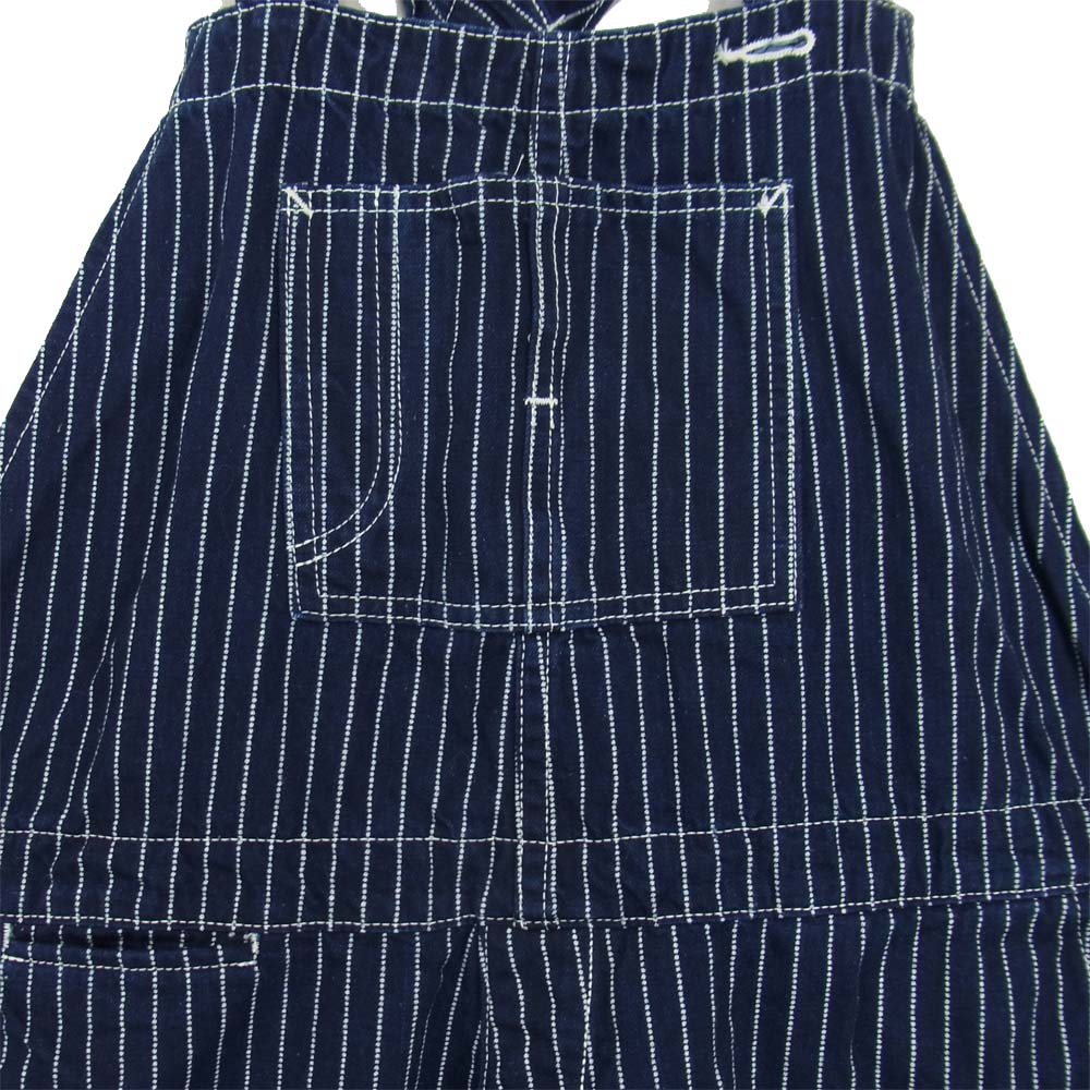 The REAL McCOY'S ザリアルマッコイズ JOE McCOY 8hour union ウォバッシュ ストライプ オーバーオール ネイビー系 32【中古】