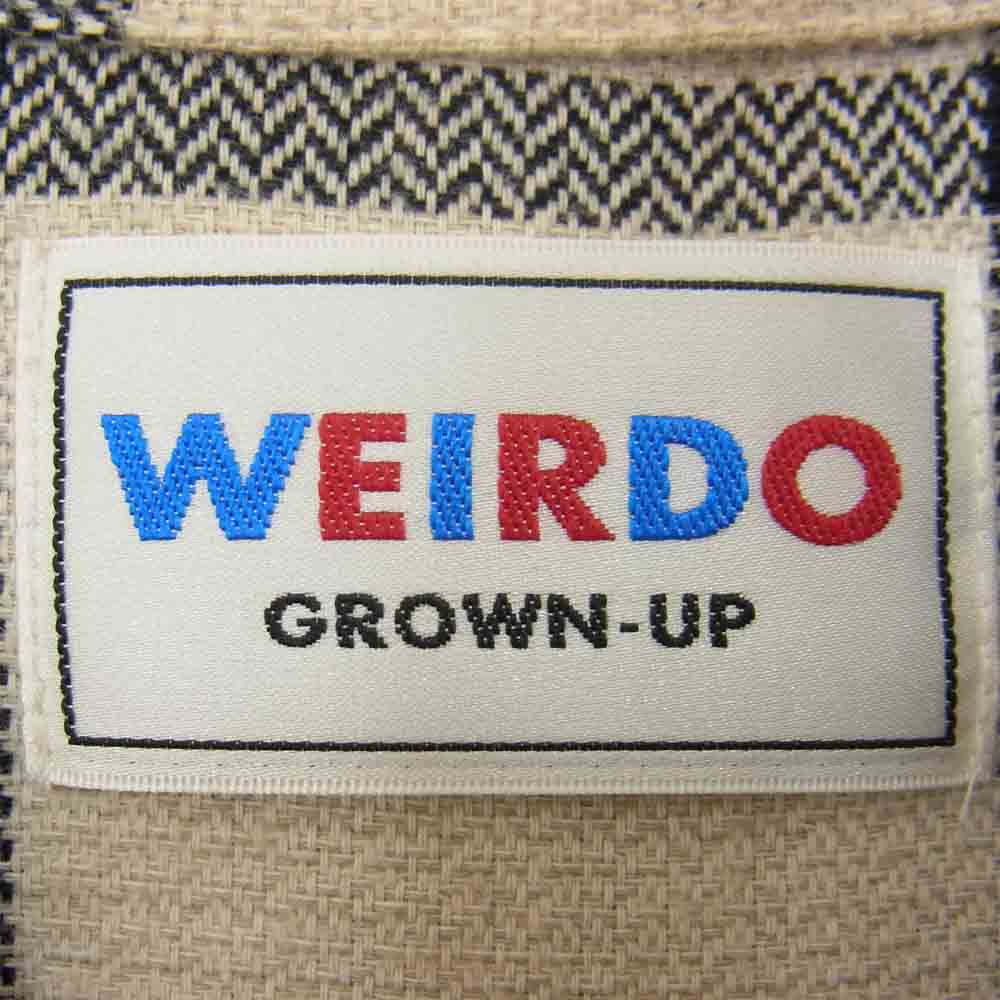 WEIRDO ウィアード WRD-17-AW-22 ロボット 刺繍 チェック シャツ オフホワイト系 XL【中古】