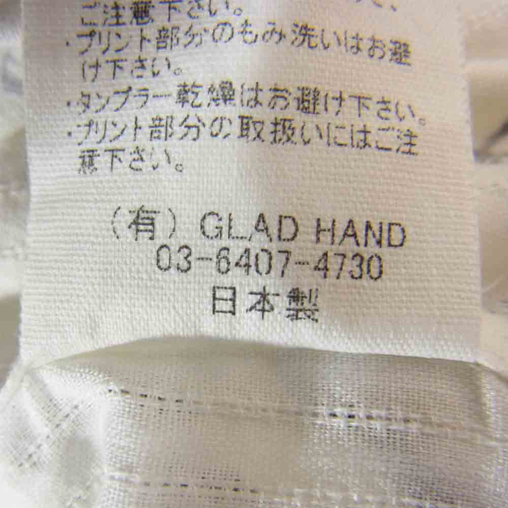 GANGSTERVILLE ギャングスタービル GSV-18-SS-18 THUG QUEEN-L/S SHIRTS クイーン トランプ 長袖 シャツ ホワイト系 L【中古】