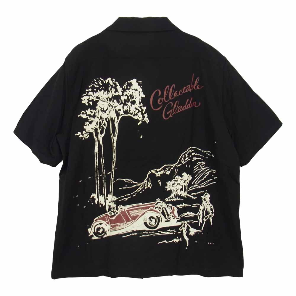 BY GLADHAND バイグラッドハンド BYGH-20-SS-17 PORTRAITS レーヨン オープンカラー 開襟 半袖 シャツ ブラック系【美品】【中古】