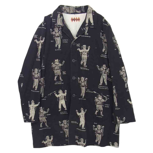 WEIRDO ウィアード WRD-17-SS-05 COSTUMES COAT 総柄 ショート コート ジャケット ブラック系 XL【中古】