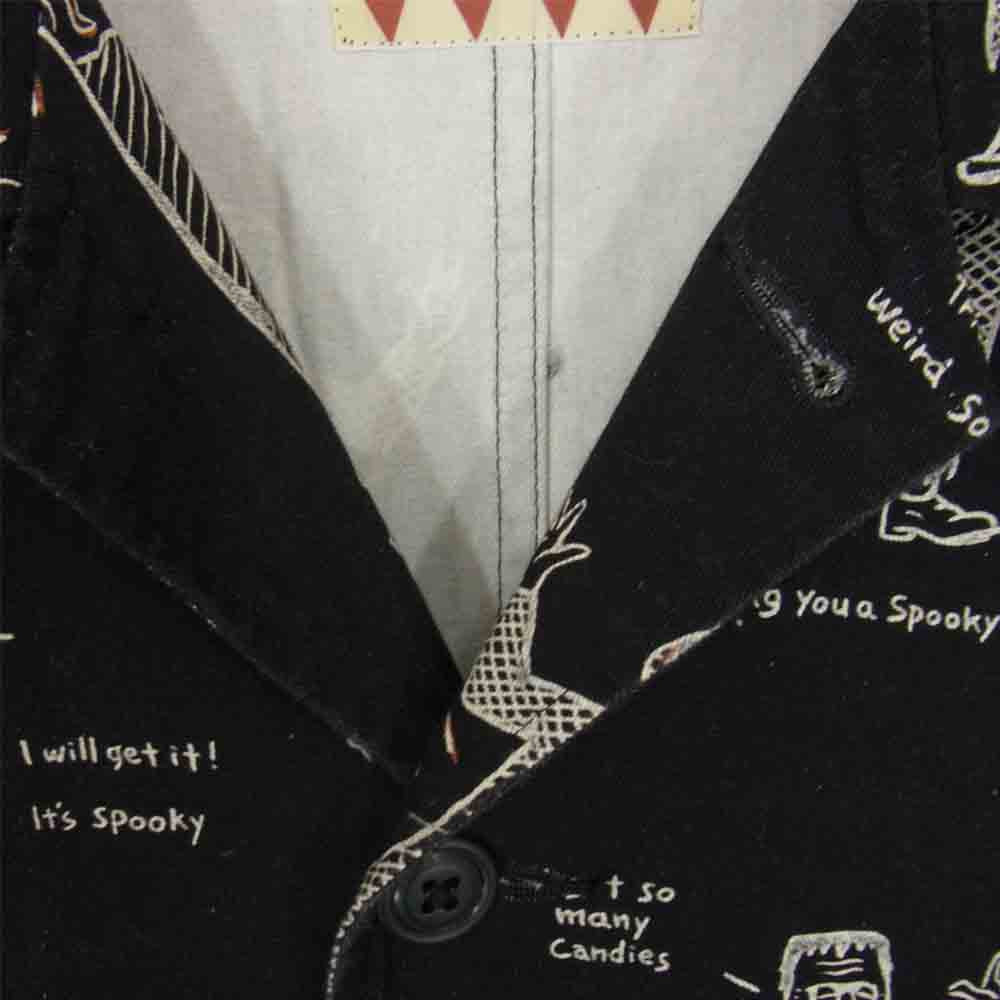 WEIRDO ウィアード WRD-17-SS-05 COSTUMES COAT 総柄 ショート コート ジャケット ブラック系 XL【中古】