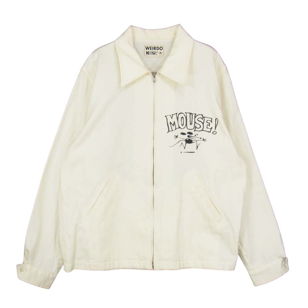 WEIRDO ウィアード WRD-17-MOUSE-06 × Stanley Mouse スタンレイマウス アートジャケット ホワイト系 L【中古】
