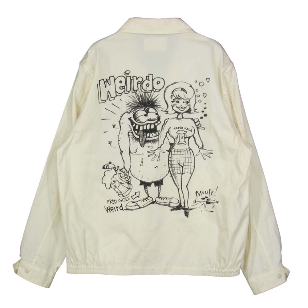 WEIRDO ウィアード WRD-17-MOUSE-06 × Stanley Mouse スタンレイマウス アートジャケット ホワイト系 L【中古】