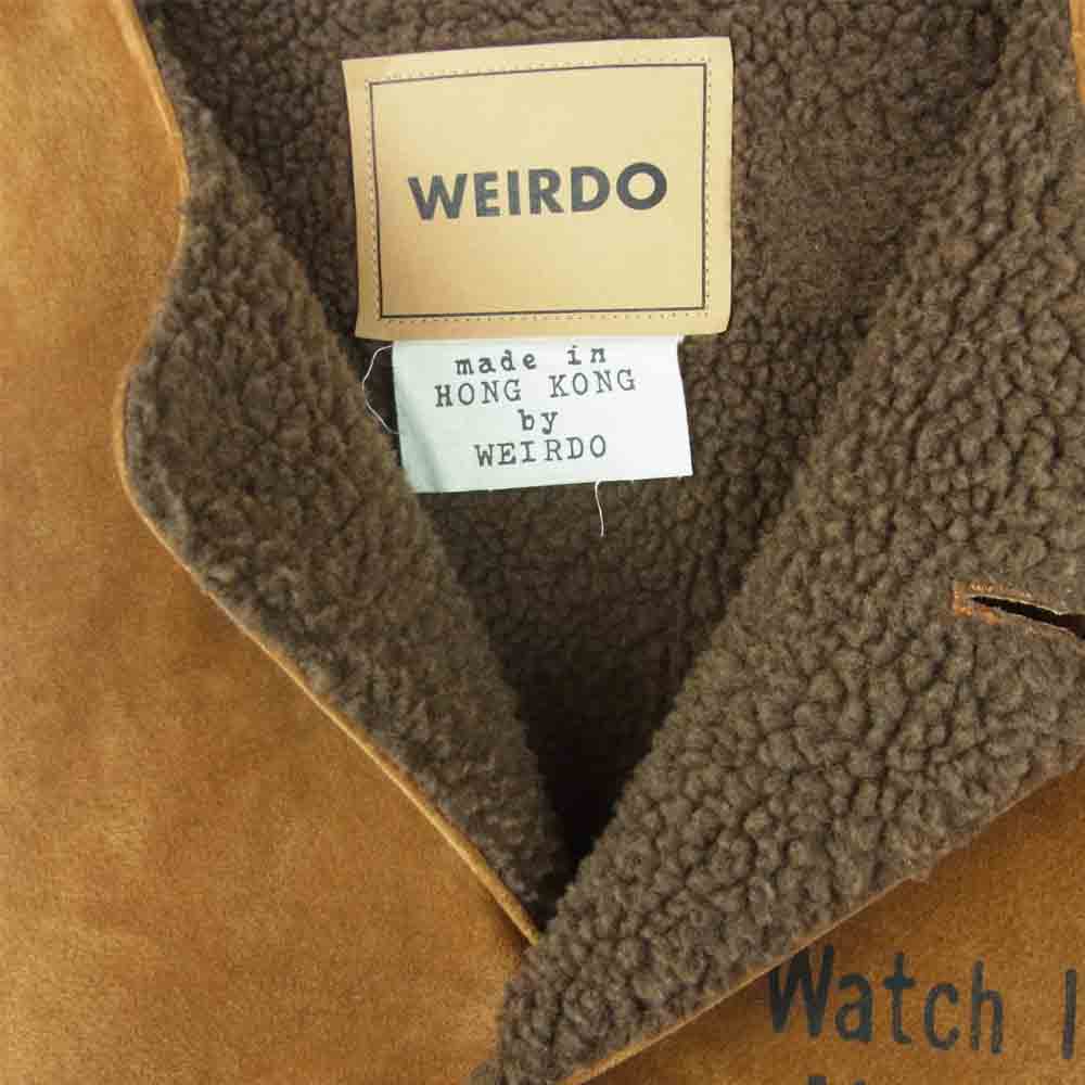 WEIRDO ウィアード WRD-19-AW-02 LIGHT RANCH VEST HOG SKIN 裏ボア フォグ スキン ライト ランチ ベスト ブラウン系 XL【中古】