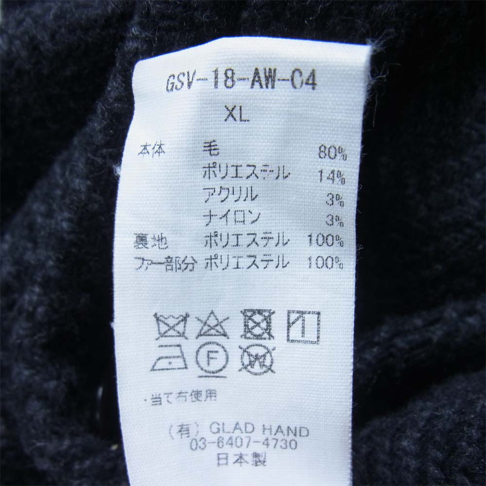 GANGSTERVILLE ギャングスタービル GSV-18-AW-04 Thug Donkey Coat サグ ドンキー コート ブラック系 XL【中古】