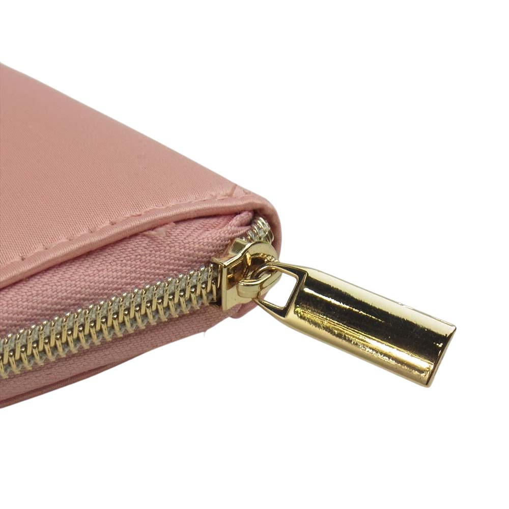 Furla フルラ 内部フラミンゴ総柄 ナイロン ジップ ショルダー ポーチ ピンク系【中古】