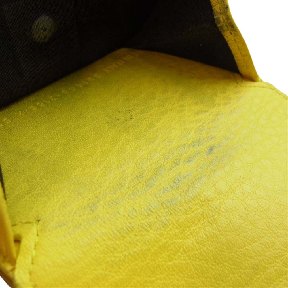 BALENCIAGA バレンシアガ 391446 DLQ0N 7155 パピエ ミニ ペーパー ウォレット  イエロー系 表記無し【中古】