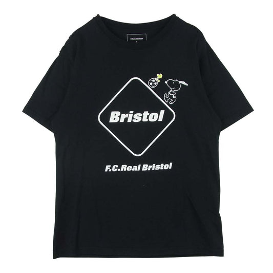 F.C.R.B. エフシーアールビー 18SS FCRB-180102 SNOOPY EMBLEM RUN TEE スヌーピー エンブレム ラン 半袖 Tシャツ ブラック系 L【美品】【中古】