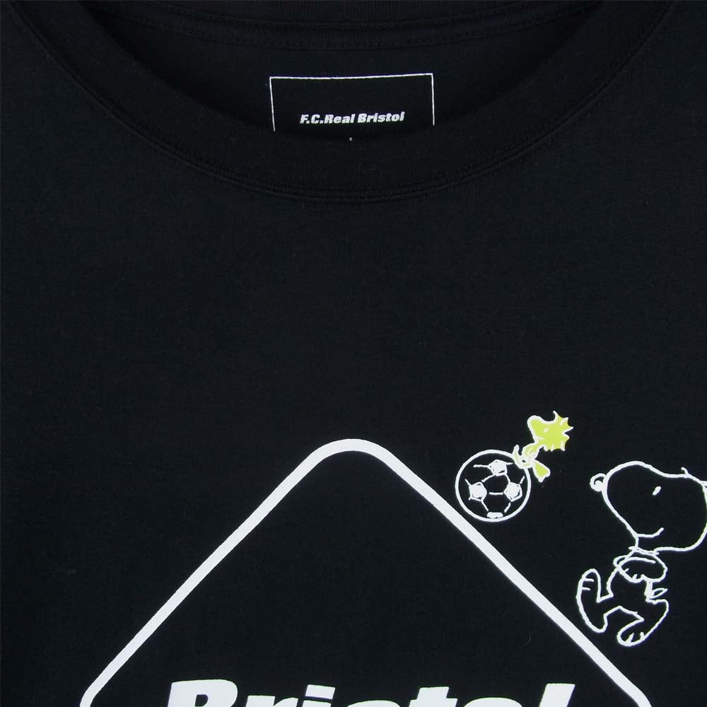 F.C.R.B. エフシーアールビー 18SS FCRB-180102 SNOOPY EMBLEM RUN TEE スヌーピー エンブレム ラン 半袖 Tシャツ ブラック系 L【美品】【中古】