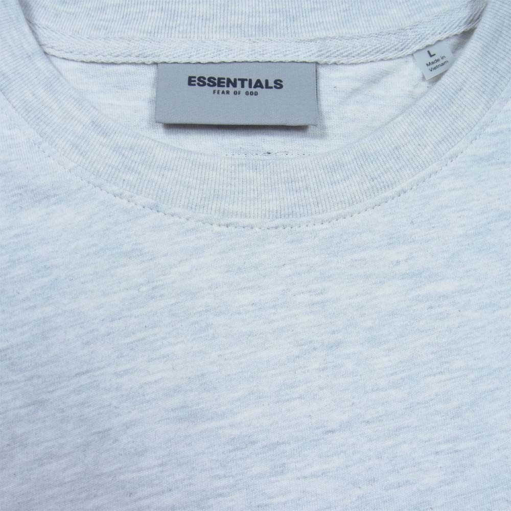 FEAR OF GOD フィアオブゴッド ESSENTIALS エッセンシャルズ バックプリント Tシャツ グレー系 L【美品】【中古】