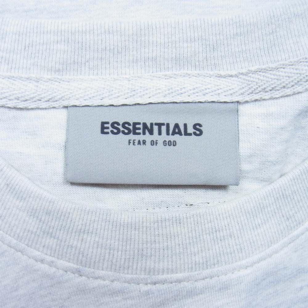 FEAR OF GOD フィアオブゴッド ESSENTIALS エッセンシャルズ バックプリント Tシャツ グレー系 L【美品】【中古】