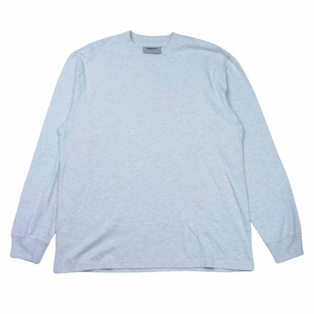 FEAR OF GOD フィアオブゴッド ESSENTIALS エッセンシャルズ バックプリント 長袖 Tシャツ グレー系 M【美品】【中古】