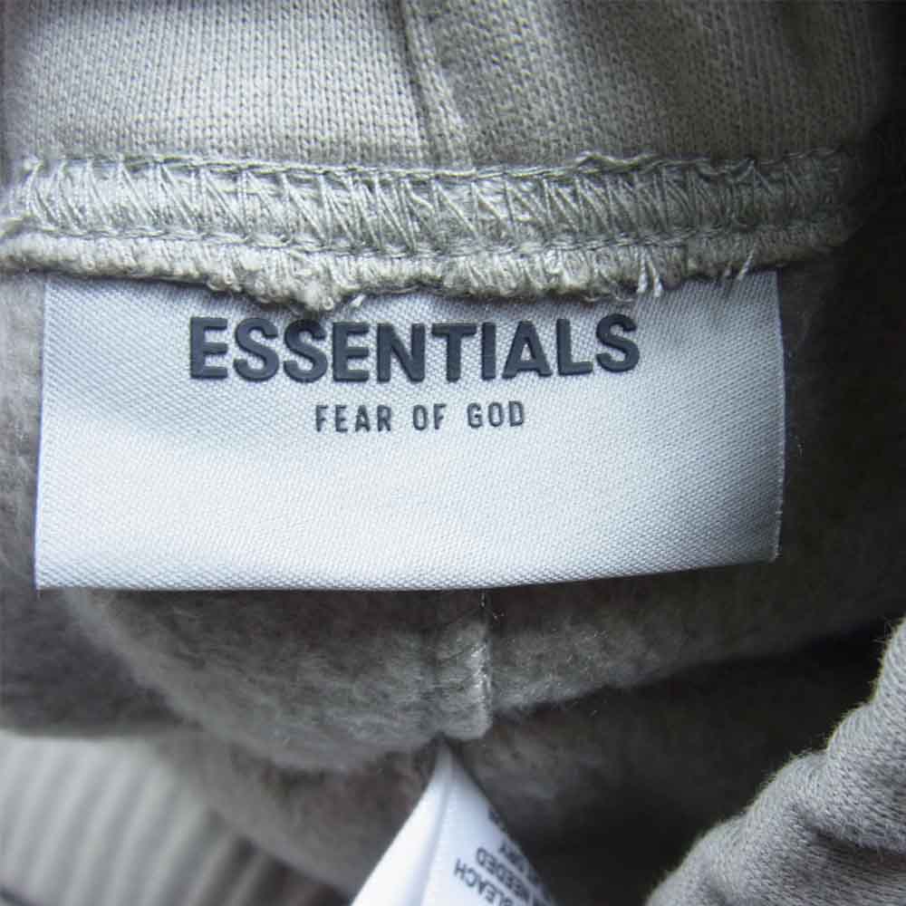 FEAR OF GOD フィアオブゴッド ESSENTIALS エッセンシャルズ ロゴ プリント スウェットパンツ カーキ系 M【極上美品】【中古】