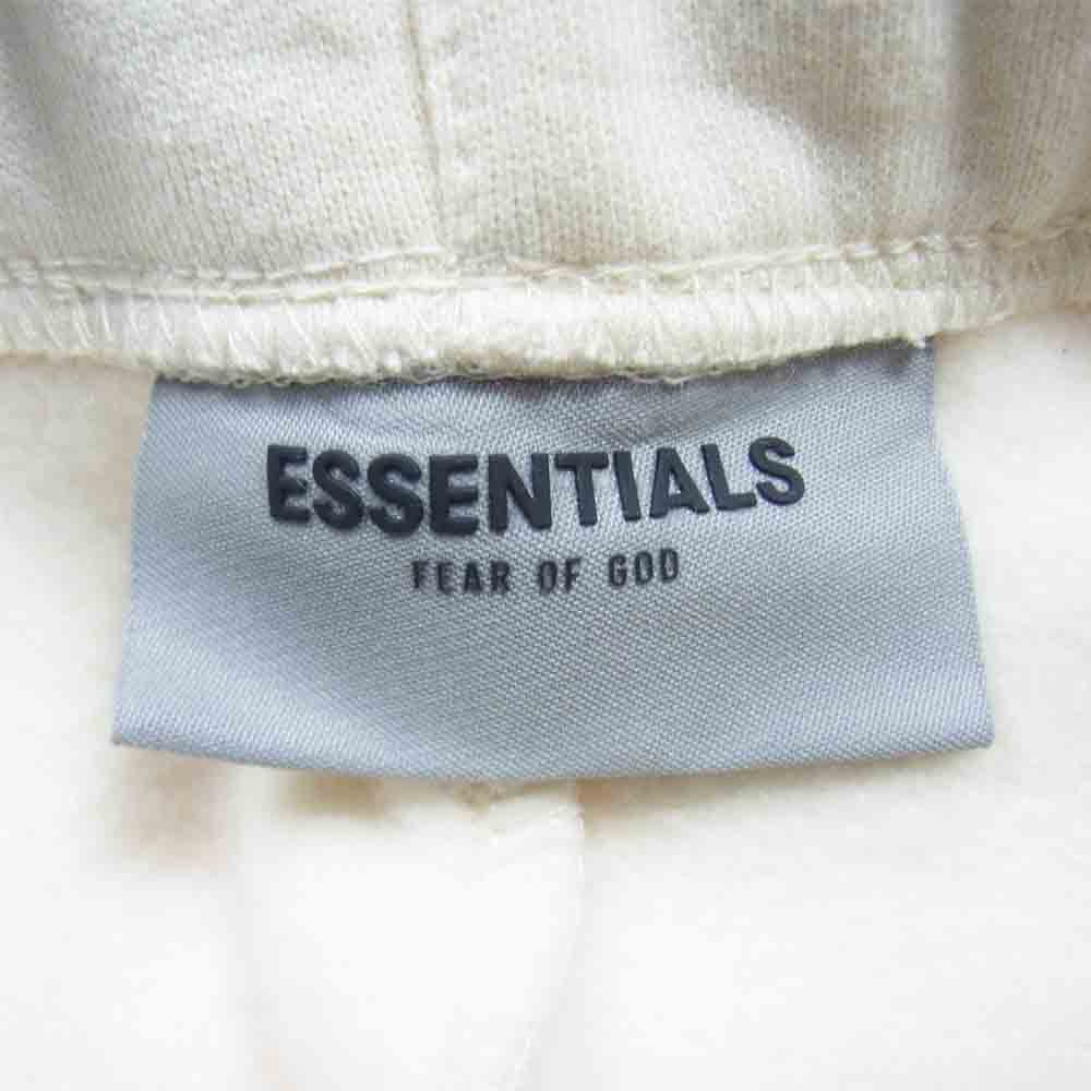 FEAR OF GOD フィアオブゴッド ESSENTIALS エッセンシャルズ ロゴ プリント スウェットパンツ クリーム M【極上美品】【中古】