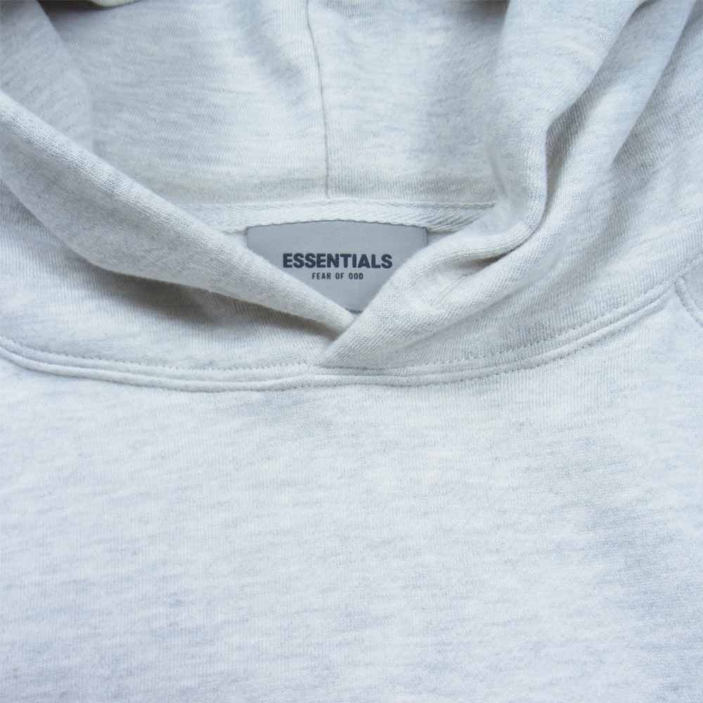 FEAR OF GOD フィアオブゴッド ESSENTIALS エッセンシャルズ バックプリント プルオーバー パーカー ライトグレー系 XL【中古】