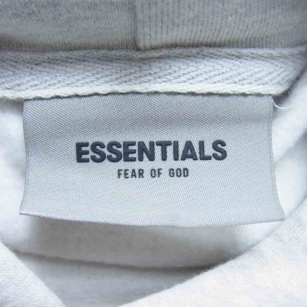 FEAR OF GOD フィアオブゴッド ESSENTIALS エッセンシャルズ バックプリント プルオーバー パーカー ライトグレー系 XL【中古】