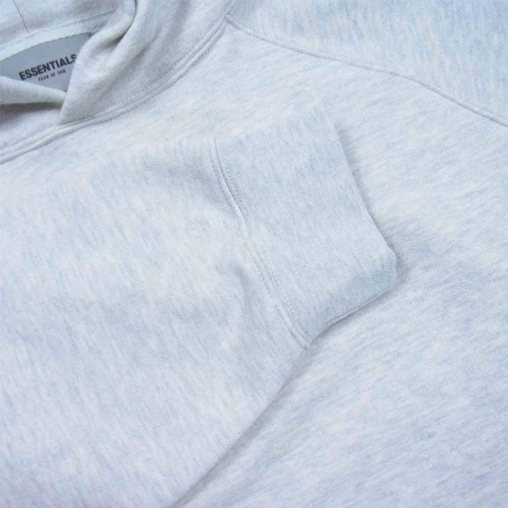 FEAR OF GOD フィアオブゴッド ESSENTIALS エッセンシャルズ バックプリント プルオーバー パーカー ライトグレー系 XL【中古】